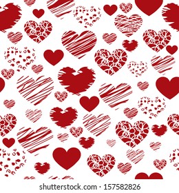 Seamless heart background - Illustration