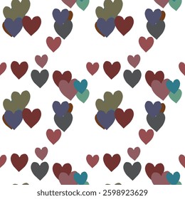 Seamless heart background, love heart vector, background pattern, vector background, vector shapes, background design, simple heart pattern, ornamental pattern, ornaments vector