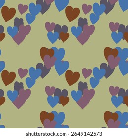 Seamless heart background, love heart vector, vector background, background pattern, heart shape, vector pattern, abstract background, ornament pattern, cute heart pattern, vector abstract