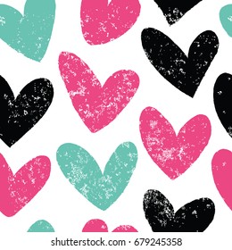Seamless heart background in pastel colors. Great for Baby, Valentine's Day, Mother's Day, wedding, scrapbook, surface textures.