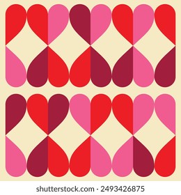 seamless heart background. pattern background in modern trendy geometric style.