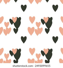 Seamless heart background, heart pattern seamless, ornament vector, simple heart pattern, seamless texture, heart vector pattern, Valentine's day, background texture, seamless wallpaper