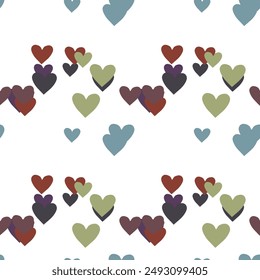 Seamless heart background, seamless patterns, vector art, seamless wallpaper, vector illustration, vector abstract, background texture, cute heart pattern, ornament pattern, background pattern