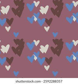 Seamless heart background, seamless patterns, seamless vector, ornament vector, background vector, Valentine's day, ornamental pattern, heart symbol, abstract background, simple heart pattern