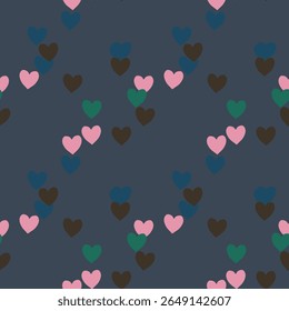 Seamless heart background, seamless patterns, vector abstract, vector pattern, Valentine's day, love heart vector, background design, vector shapes, pattern background, abstract background