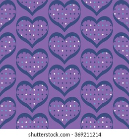 Seamless heart background in pretty colors. Great for Baby, Valentine's Day, Mother's Day, wedding, scrapbook, surface textures.