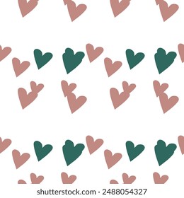 Seamless heart background, Valentine's day, simple heart pattern, cute heart pattern, seamless pattern vector, vector design, seamless wallpaper, background texture, ornamental pattern