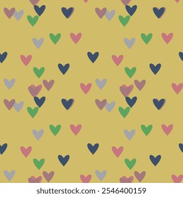 Fondo de corazón sin fisuras, Arte vectorial, patrón sin fisuras, te amo, patrón de corazón, fondo de Vector, día de San Valentín, patrón ornamental, diseño de Vector, textura sin fisuras