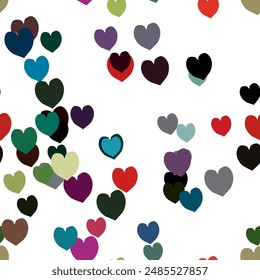 Seamless heart background, seamless vector, background design, heart pattern vector, Valentine's day pattern, love symbol, vector design, vector illustration, pattern background