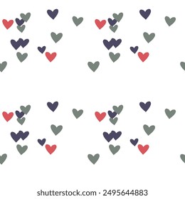 Seamless heart background, heart vector, vector design, seamless pattern, Valentine's day, cute heart pattern, heart shape vector, background vector, ornamental pattern, pattern design