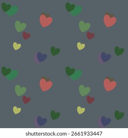 Fondo de corazón sin fisuras, Ilustración vectorial, símbolo de amor, Vector de fondo, Vector de adorno, patrón de fondo, día de San Valentín, patrón de Vector, patrón de corazón simple, diseño de patrón