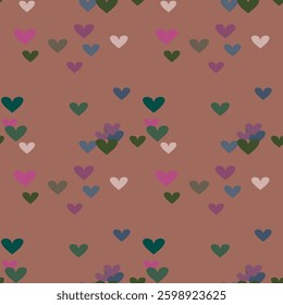 Seamless heart background, heart vector pattern, love symbol, ornament pattern, seamless vector, heart shape, heart symbol, abstract background, vector background, vector design