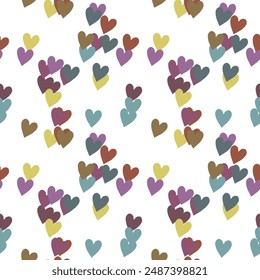 Seamless heart background, vector shapes, heart pattern, I love you symbol, seamless pattern vector, ornaments vector, heart vector, background texture, Valentine's day, heart symbol