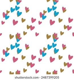 Seamless heart background, vector shapes, ornaments vector, vector illustration, heart pattern background, pattern design, seamless texture, background vector, background design