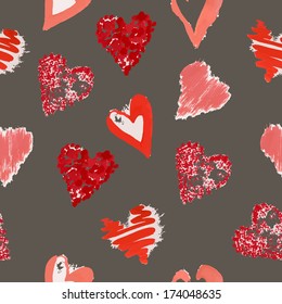  seamless heart blob pattern valentine