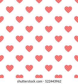 Seamless heart with diagonal lines background