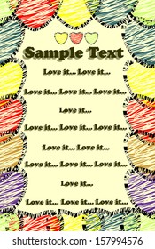 seamless heart frame vector illustration.Love it....Seamless Valentine's Day pattern