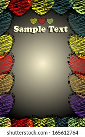 seamless heart frame vector illustration.Love it....Seamless Valentine's Day pattern