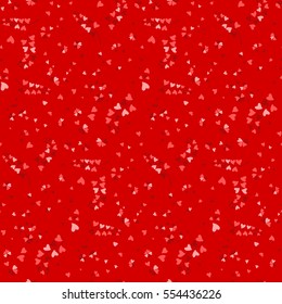 Seamless heart leaf pattern. Cute background for Valentine's Day card. Vector illustration.
