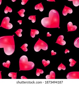 Patrón de amor cardíaco sin problemas para Boda, aniversario, cumpleaños y fiesta. Diseño para banner, afiche, tarjeta, invitación y libro de recortes. Ilustración vectorial