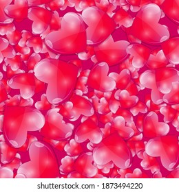 Seamless heart love pattern for Wedding, anniversary, birthday and party. Design for banner, poster, card, invitation and scrapbook. Vector Illustration