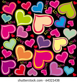 Seamless heart pattern