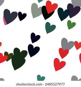 Seamless heart pattern, abstract background, background texture, heart background vector, seamless wallpaper, seamless texture, love heart vector, vector illustration, Valentine's day