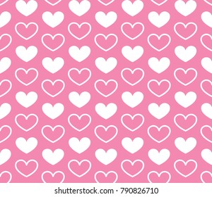 Seamless Heart Pattern Background
