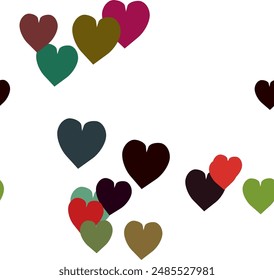Seamless heart pattern, background design, seamless wallpaper, art vector, background pattern, seamless background, ornament vector, vector illustration, heart background pattern