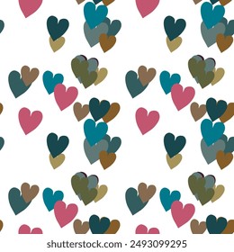 Seamless heart pattern, background design, vector backgrounds, heart vector, ornament pattern, seamless wallpaper, heart shape, vector pattern, abstract background, simple heart pattern
