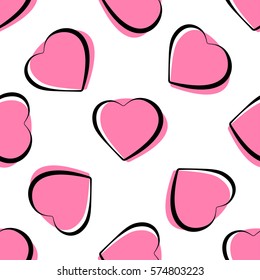 seamless heart pattern background. Design vector illustration