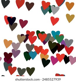 Patrón de corazón sin fisuras, fondo sin fisuras, patrón ornamental, fondo abstracto, patrón de Vector de corazón, diseño de patrón, Vector de fondo de corazón, día de San Valentín, símbolo de amor