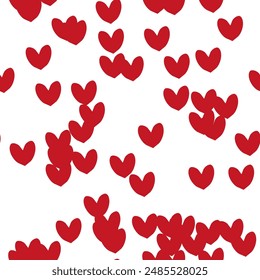 Seamless heart pattern, background pattern, simple heart pattern, heart shape vector, vector design, Valentine's day pattern, love heart vector, background vector, seamless texture