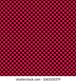 Seamless heart pattern background - vector love concept design from red hearts