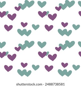 Seamless heart pattern, heart background, vector pattern, Valentine's day pattern, heart vector pattern, seamless wallpaper, ornament vector, heart shape, seamless vector, abstract background