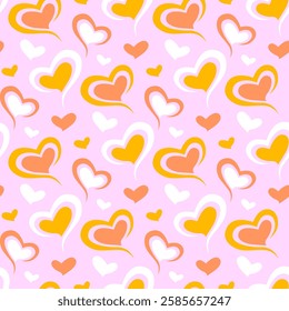 seamless heart pattern and background vector illustration