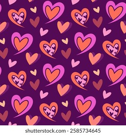 seamless heart pattern and background vector illustration