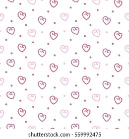 seamless heart pattern and background vector illustration