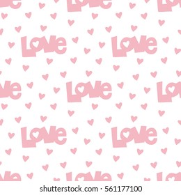 seamless heart pattern and background vector illustration