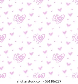 seamless heart pattern and background vector illustration