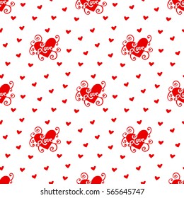 seamless heart pattern and background vector illustration
