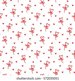 seamless heart pattern and background vector illustration