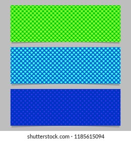 Seamless heart pattern banner background design set - rectangle love vector graphics