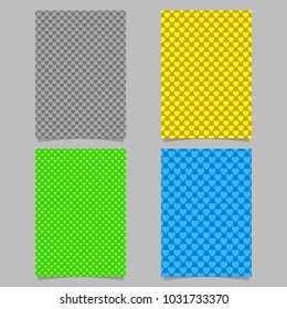 Seamless heart pattern brochure cover template set - Valentines day vector graphic design