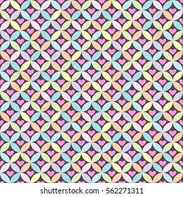 Seamless Heart pattern in colorful suitable for print, wallpaper or fabric design. Vector illustration.
