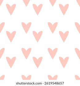 Seamless Heart Pattern – Cute Pink Hearts for Love and Valentine’s Day Design.