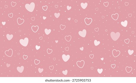 Patrón de corazón sin fisuras con lindas Formas de San Valentín en rosa y rojo. Perfecto fondo romántico para tarjetas, regalos y diseños modernos con temas de amor.