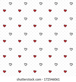 seamless heart pattern for design and blog