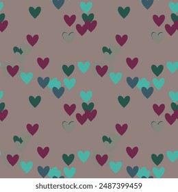 Seamless heart pattern, pattern design, vector pattern, ornaments vector, heart background, heart shape, vector background, background pattern, background texture, Valentine's day