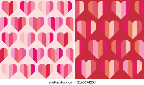 Patrón cardíaco sin foco - Corazón geométrico, patrón de amor